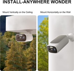 100% Wire-Free Solar Battery Security Camera 2K Wireless Outdoor camera