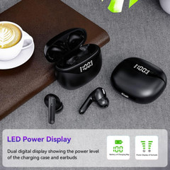 Bluetooth Earbuds Headset 5.3 Wireless Noise Cancelling Trucker Waterproof LOT