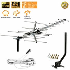 Heavy Duty Yagi Outdoor TV Antenna 300 Mile for All-Weather Performance