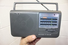 Vintage Sony ICF-36 Portable Radio Weather, TV, FM, AM AC or Battery Powered!