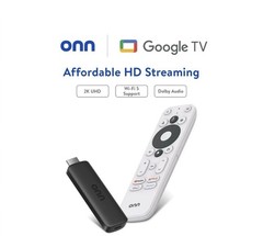 onn. Full HD Streaming Device Google TV 1080p HDMI Wi-Fi Voice Chromecast Dolby