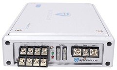 Rockville RXM-S20 1600W Peak 4-Channel Micro Marine/ATV Amplifier, Water-Resi…