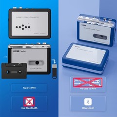 Bluetooth Stereo Audio Transfer Cassette Player Personal Cassette USB Portableg5