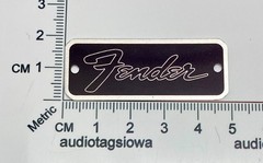Fender Transitional Logo for Amp or Case Badge Custom Made Black/Silver Aluminum