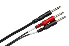 Hosa STP-201 Insert Cable 1/4 Inch TRS to Dual 1/4″ TS 3.3 Feet