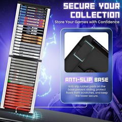 VIDEO GAME STORAGE TOWER ORGANIZER FOR PS5 PS4 PS3 NINTENDO SWITCH XBOX 36 DISCS