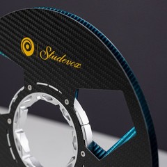 1X Studevox Pro Black/Blue 10.5″ Carbon Fiber 1/4″ Tape Reel For Tape Recorders