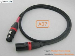 A07 (0.5m 1.5ft)—Single Balanced XLR(m/f) 3Pin Belden 1192A Audio/Micro Cable