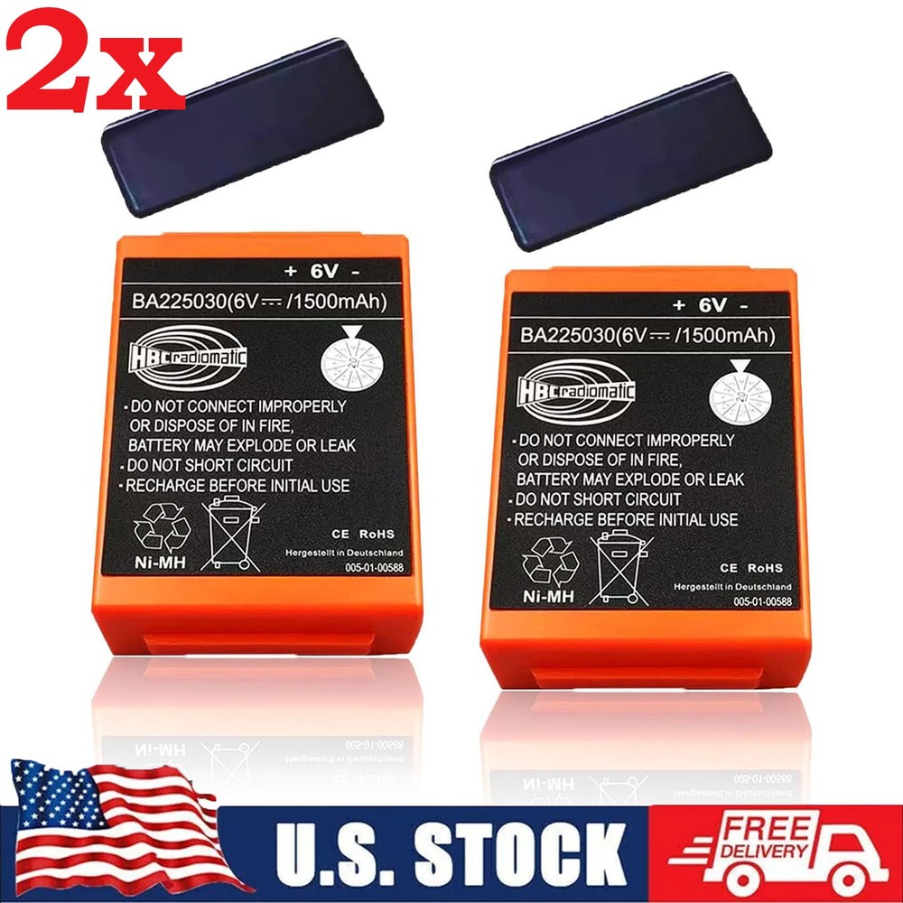 2-X BA225030 1500mAh 6V Ni-Mh Battery For HBC Crane Remote Pump Truck Battery