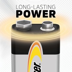 9V Battery 8 Pack Long Lasting Alkaline Power Battery for Household Use
