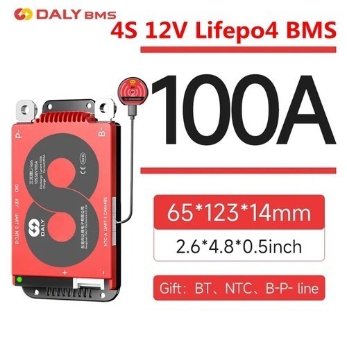 DALY Smart BMS 4S 12V/8S 24V/16S 48V 100A-250A LiFePo4 BMS+Bluetooth Module lot
