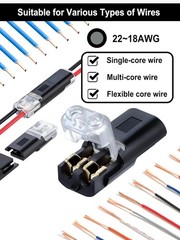 50pcs 2 Pin Waterproof Electrical Connector Car Automotive Wire Plug Terminal