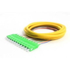 12 Strand Fiber Pigtail Singlemode SC/APC 3M(1m 900um fanout + 2m distribution)