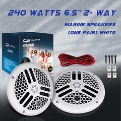 Marine Stereo Bluetooth System Boat AM FM Radio kit w/ Speaker 240W for ATV UTV