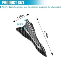 10PCS Car Diffuser Shark Fin Set, Mini Fashion Self-Adhesi Color: Carbon Fiber