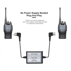 Two‑Way Walkie‑Talkie Repeater Relay Box K‑Head ABS 90cm Cable Signal Amplifier
