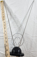 Classic Indoor TV Antenna Rabbit Ears – UHF VHF Over-the-Air Channels