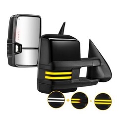 Switchback Towing Mirrors Light—Painted Black—2003-2007 Chevy—Switched Black