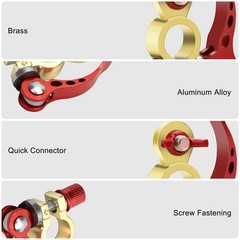 4PCS 12V/24V Car Battery Terminal Clamp Connectors Quick Release Disconnect Tool