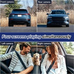 4-Channel Dashcam 360° 1080P HD Car Dash Cam Front Rear Inside Left Right