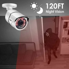 ZOSI 4Pack 2MP 1080p TVI Home Security Camera CCTV Outdoor 120ft IR Night Vision