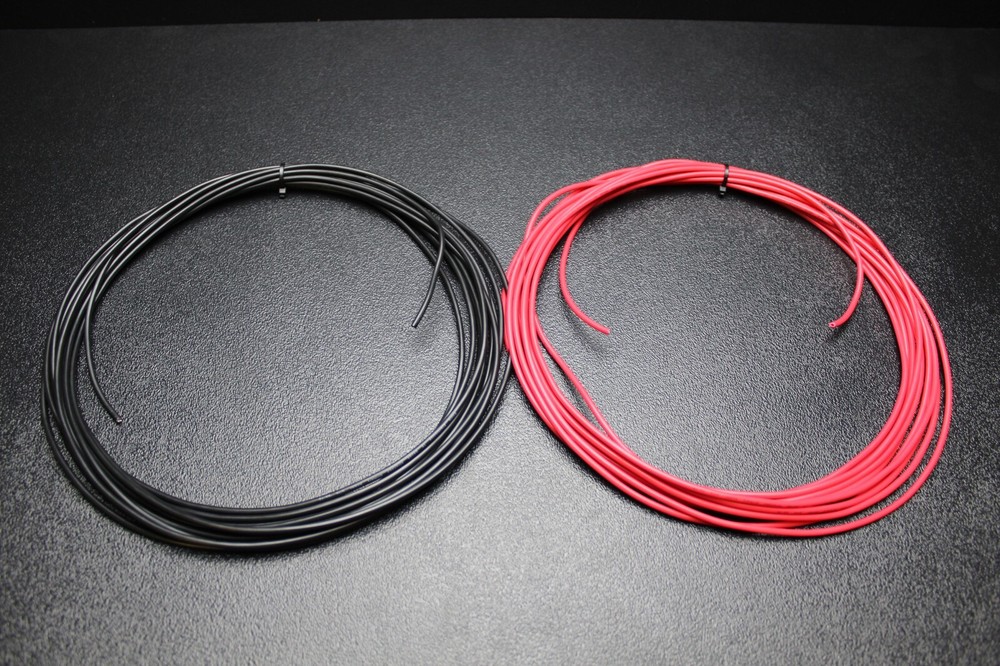 18 GAUGE WIRE RED & BLACK 25 FT EACH PRIMARY AWG STRANDED COPPER POWER GROUND