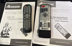 Pair of Acesonic DGX-106 DGX-105 DVD MPEG-4 Karaoke Players w/ Remote Tested