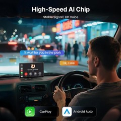 9 In Carplay Screen Wireless 4K Front Dash Cam 1080P Rear Backup Camera GPS Call