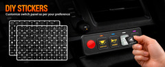 4 Gang Switch Panel LED Light Circuit Control Relay System Box Truck Offroad