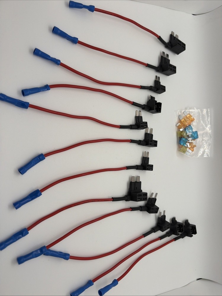 12Pk 4 Types Car Fuse Tap Automotive 12V Add-a-Circuit Standard Mini Kit T7