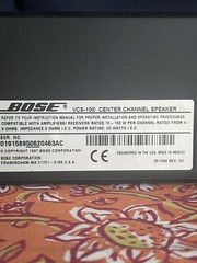 Bose VCS-10 Center Channel Speaker in Black Tested Works Free Shipping