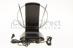 50+ Mile Digital Signal Booster Indoor TV Antenna Set Kit VHF UHF FM Amplifier