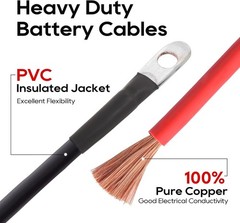 4 AWG Battery Cable 24-Inch Battery Inverter Cables Set All Copper Conductor …