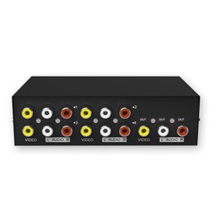 4-Port RCA Composite Video Audio AV Switch Selector Switcher Splitter Box 4-Wayp