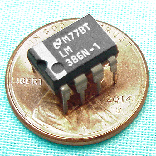 (4) LM386N-1 250+ mW Audio Power AMP, 46 dB Gain, NATIONAL SEMI *USA Seller*