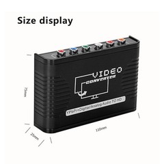 5 RCA Ypbpr Component Coaxial Audio to HDMI Video Converter for DVD PS2 XbAr