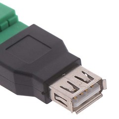 2 Pack Usb 2.0 Plug Replacement 5pin Solderless Screw On Type Usb Terminal Block