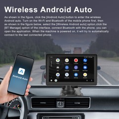 7″ Portable Car Stereo Radio Wireless Apple CarPlay Android Auto Touch Screen