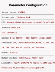 X9 high definition TV game console PSP retro PS1 arcade 3D game stick