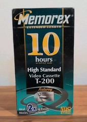 Lot of 2 New Memorex 10 Hours T-200 High Standard Video Cassette VHS Sealed