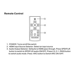 HDMI-Compatible Switch Switcher 5×1 5 in 1 out Audio Extractor 4K For PS4 PS5 z