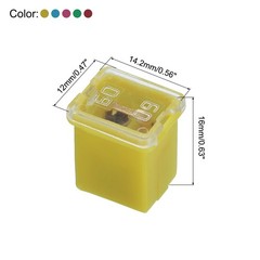 25Pcs 48V 20/30/40/50/60A Automotive Cartridge Fuse J Case Box for Car Truck