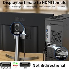5PCS DisplayPort DP to HDMI Converter Display Port to HDMI Male Female Adapter