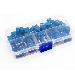 60Pcs 2/3Pin 5mm Pitch Blue KF301-2P/3P PCB Mount Screw Terminal Block Connector