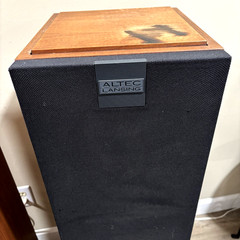 Vintage Set of Two Altec Lansing 508 Speakers TALL HEAVY Woodgrain 41″ AWESOME