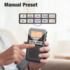 J525 Portable Radio AM FM Bluetooth Earphone Output Speaker Mode 2500mAh