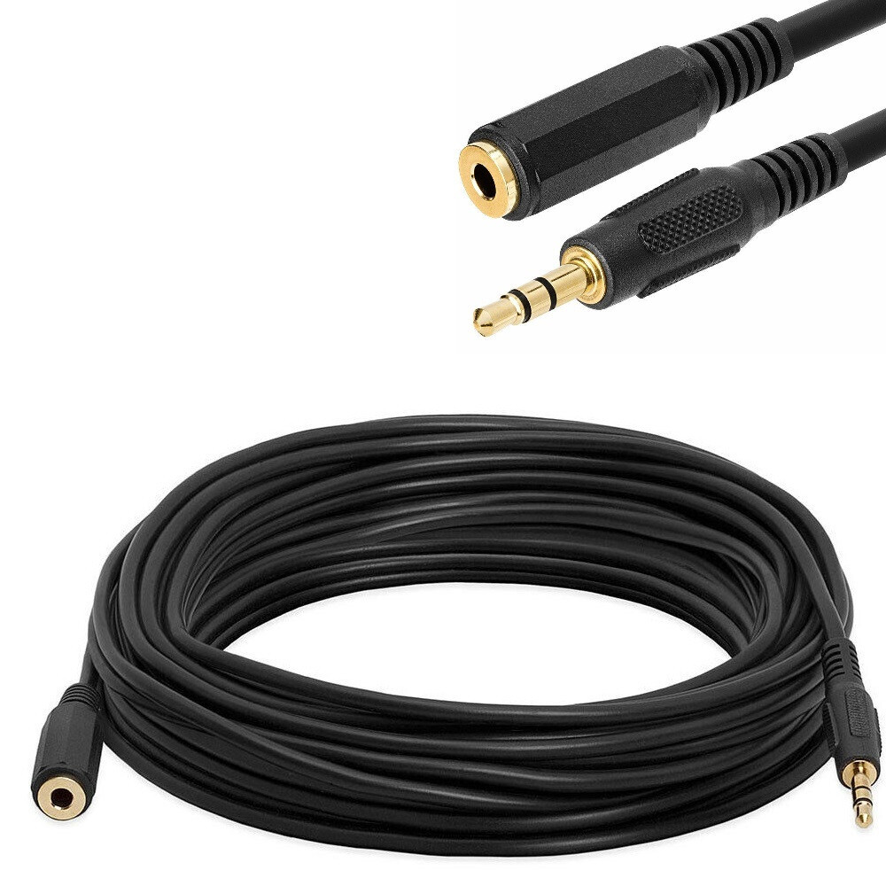 3.5mm Extension Cable 10 Ft Aux Extender Cord 1/8″ Stereo Cable Headphone PC TV
