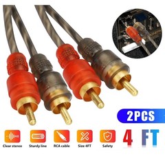 1/4PACK RCA Audio Cable Twisted Pair with Noise Reduction Interconnect Amp Wire
