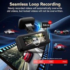 REDTIGER Dash Camera 4K Front and Rear Dash Cam Built-In WiFi & GPS, App control