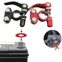 2 Car Battery Terminal Connector Top Post Positive Negative Heavy Duty Universal